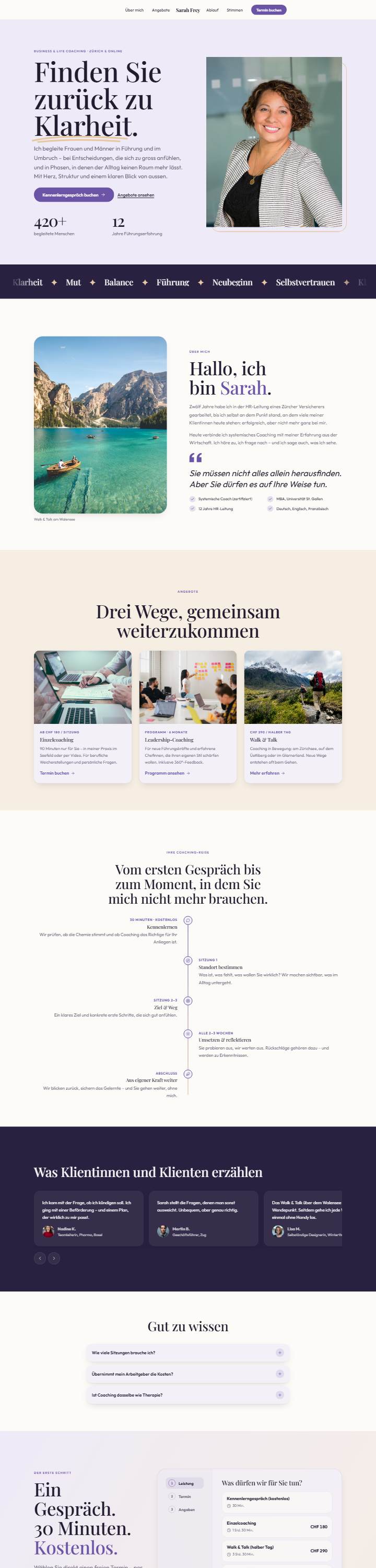 Vorschau der Vorlage Sarah Frey Coaching
