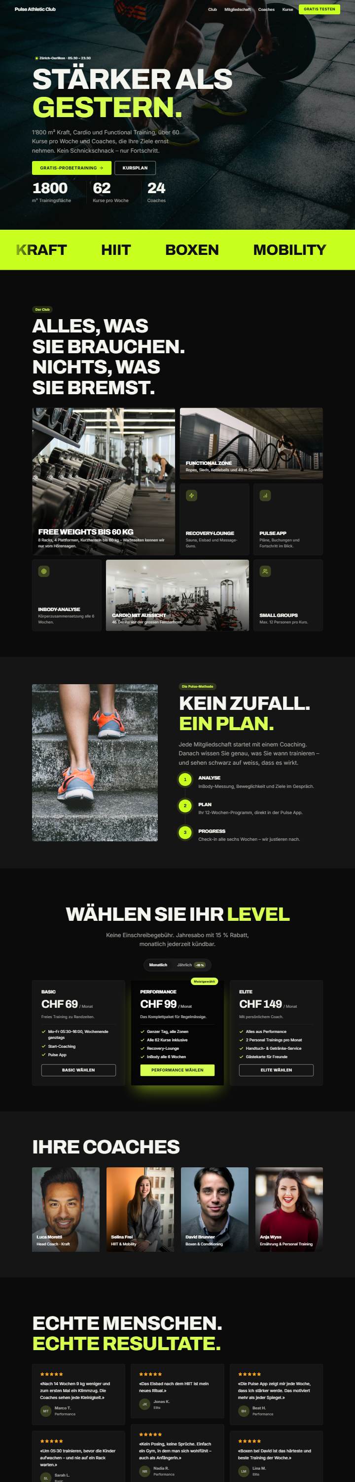 Vorschau der Vorlage Pulse Athletic Club