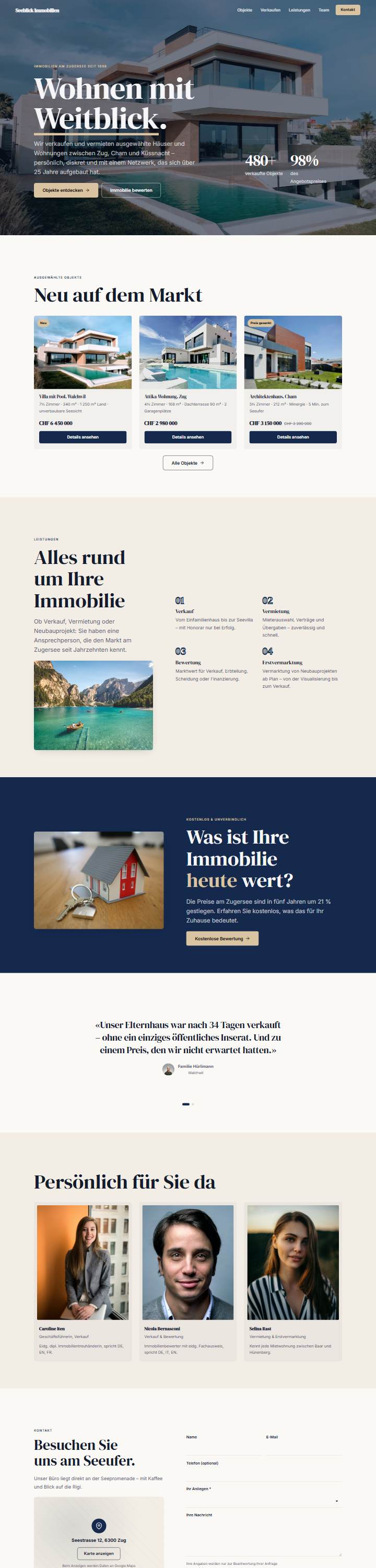 Vorschau der Vorlage Seeblick Immobilien
